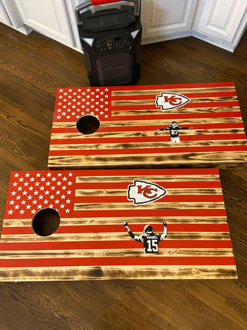 Cornhole Hand Painted Player Sets