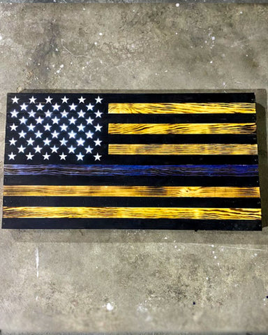 Thin Blue Line American Flag